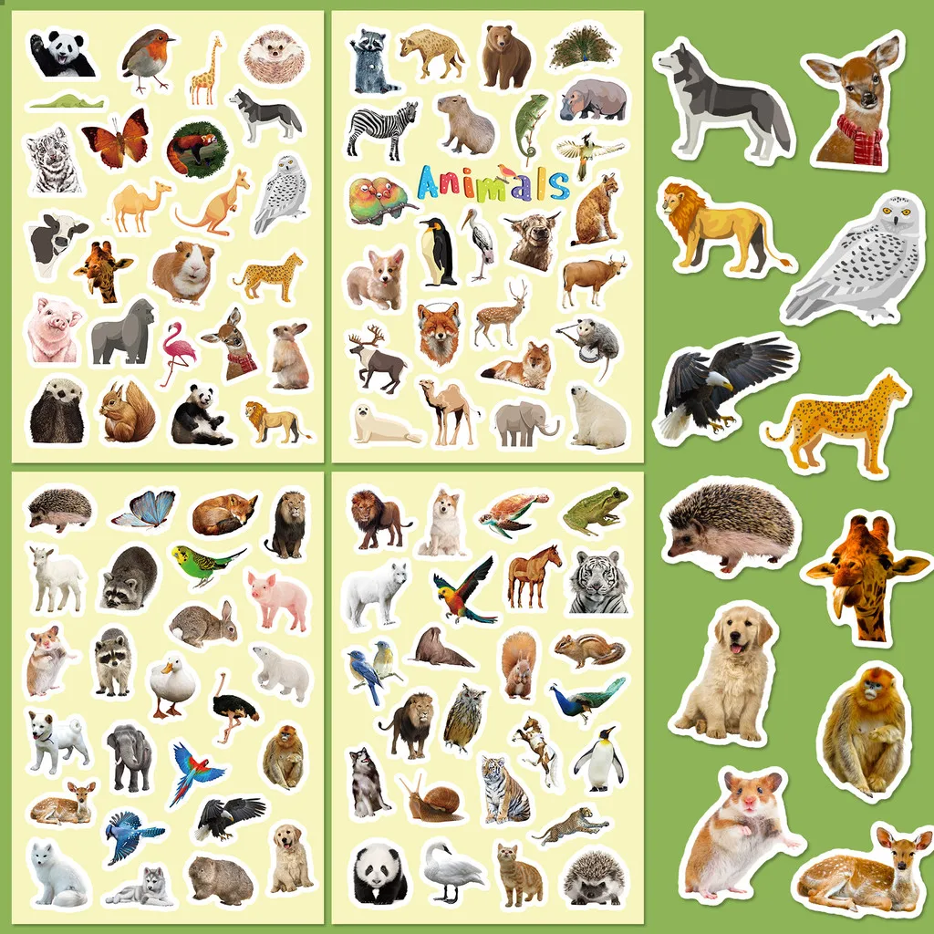 100 Pieces Assorted Animal Stickers - Cute Decorative Decals for Laptops, Water Bottles & Journals LanLanStickersWorld Store
