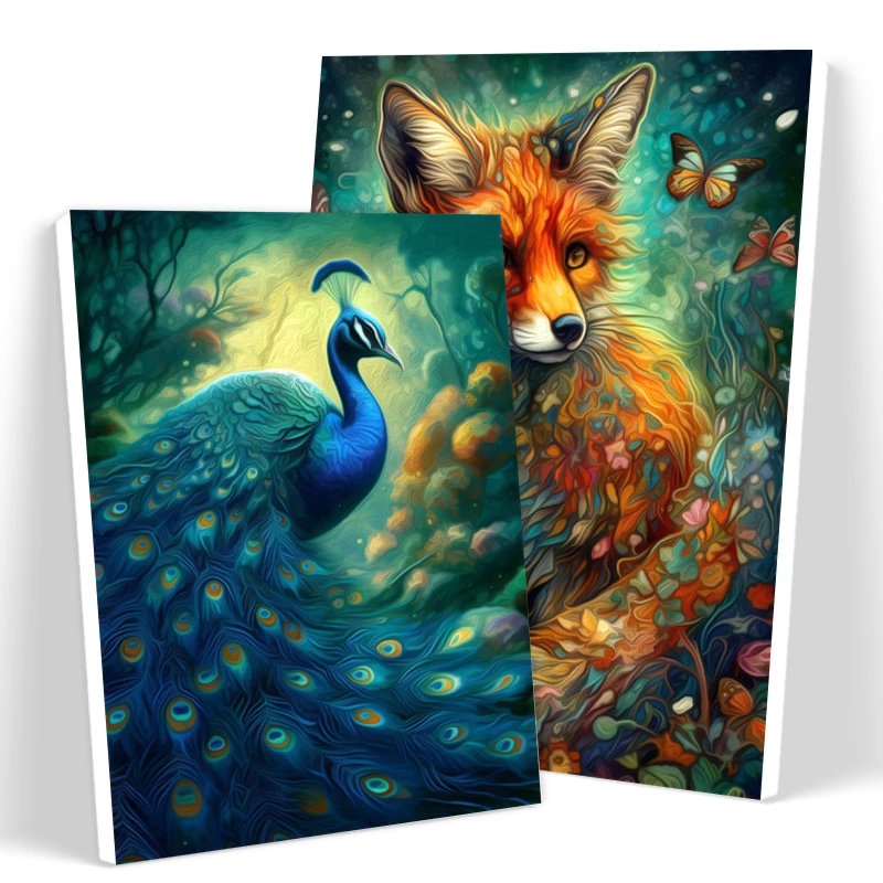 

SDOYUNO Painting By Numbers Coloring Adults Animals Forests Green Acrylic Paints Art Supplies With Frame Wall Decoration Home