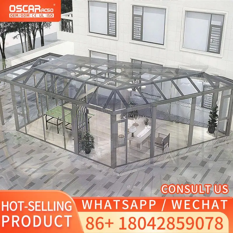 Easily Assemble Hexagonal Sun Glass House Aluminium for Philippine Backyard sunroom