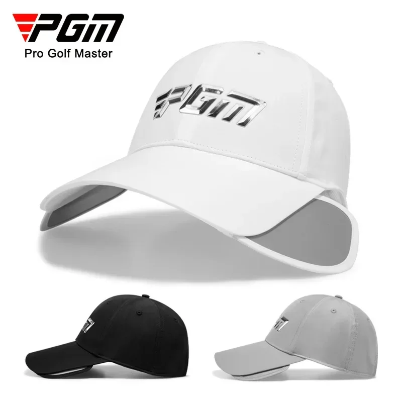 

PGM golf hat men's new full face sunscreen hat retractable brim sun hat breathable baseball cap