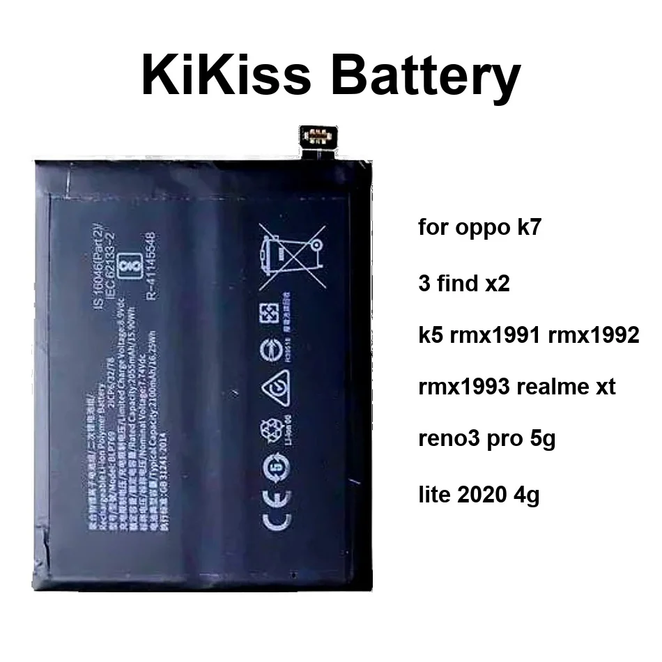 

BLP767 BLP751 BLP769 Battery 2000-4025Mah For Oppo K7 3 Find X2 K5 RMX1991 RMX1992 RMX1993 Realme XT RENO3 Pro 5G Lite 2020 4G