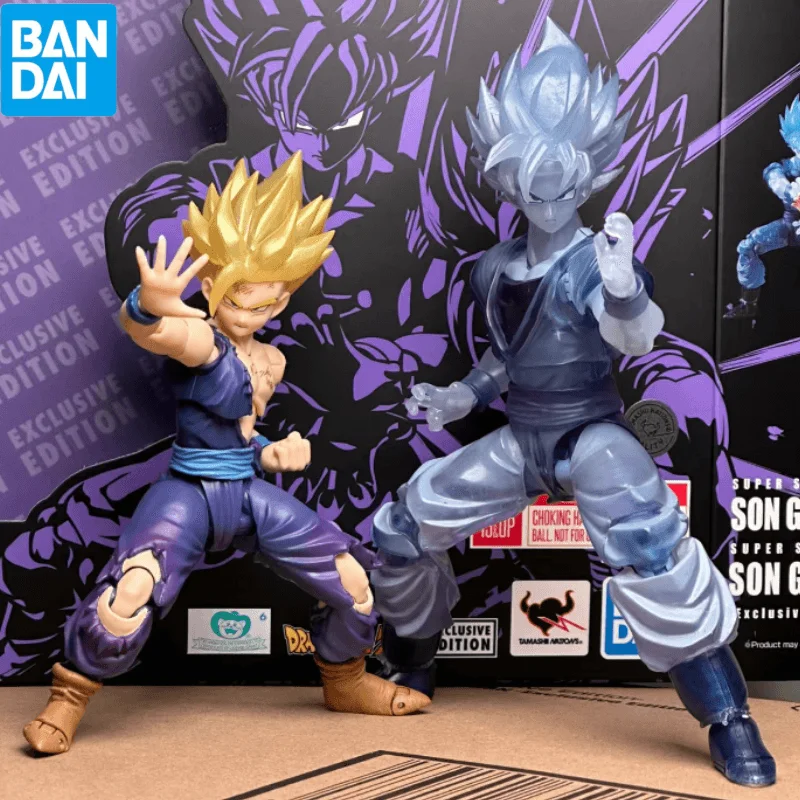 

Bandai Anime Action Figure Dragon Ball Z Shfiguarts Super Saiyan Son Goku & Son Gohan Exclusive Edition Collectible Model Gifts