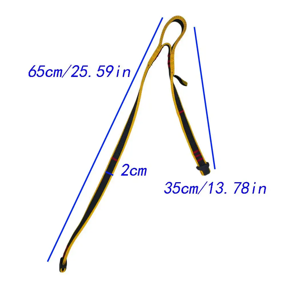 Rock Climbing Cow Tail Lanyard 2-Leg Fall Protection Tether Mountaineering  Abseiling Via Ferrata Harness Connection Equipment