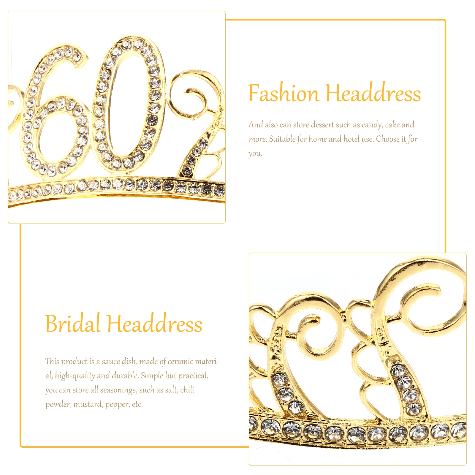 

Birthday Party Headdress Alloy Hair Ornament Elderly Number Scarf Headband Retro Props Special Focus