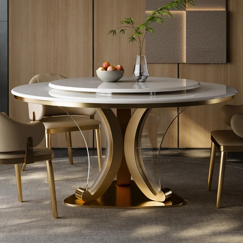 Modern Dining Rooms Extendable Table Kitchen Room Round Sedentary Oval Dinning Tables Free Shipping Mesa Comedor Restaurant