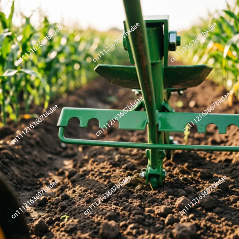 Mini Tiller Attachments Set: Reversible Plow, Ditcher, Double-sided Plow & Small Plowshare, Soil Loosening Tool Kit