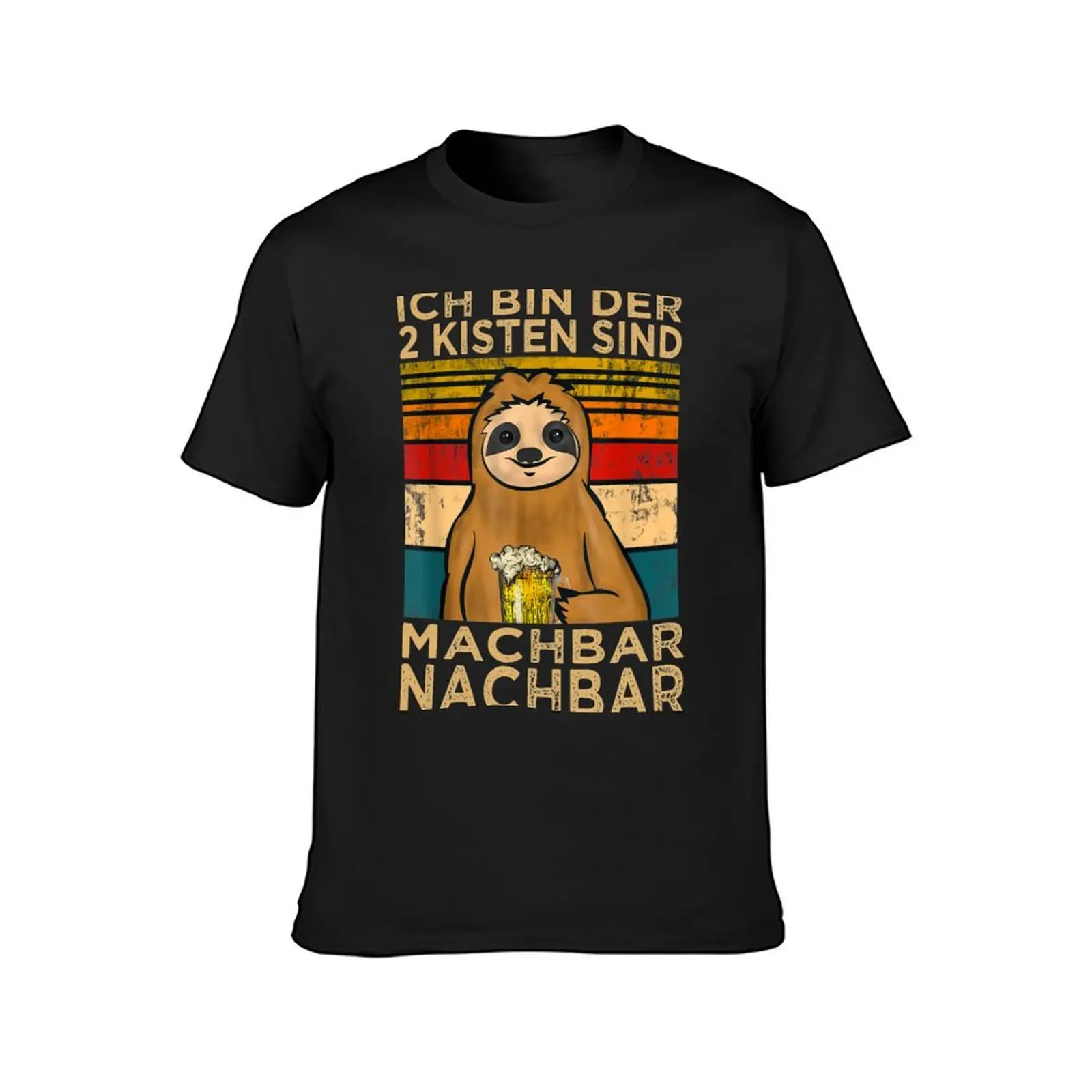 2 Kisten sind machbar Nachbar Nachbarschaft Faultier T-Shirt topping clothes men clothings