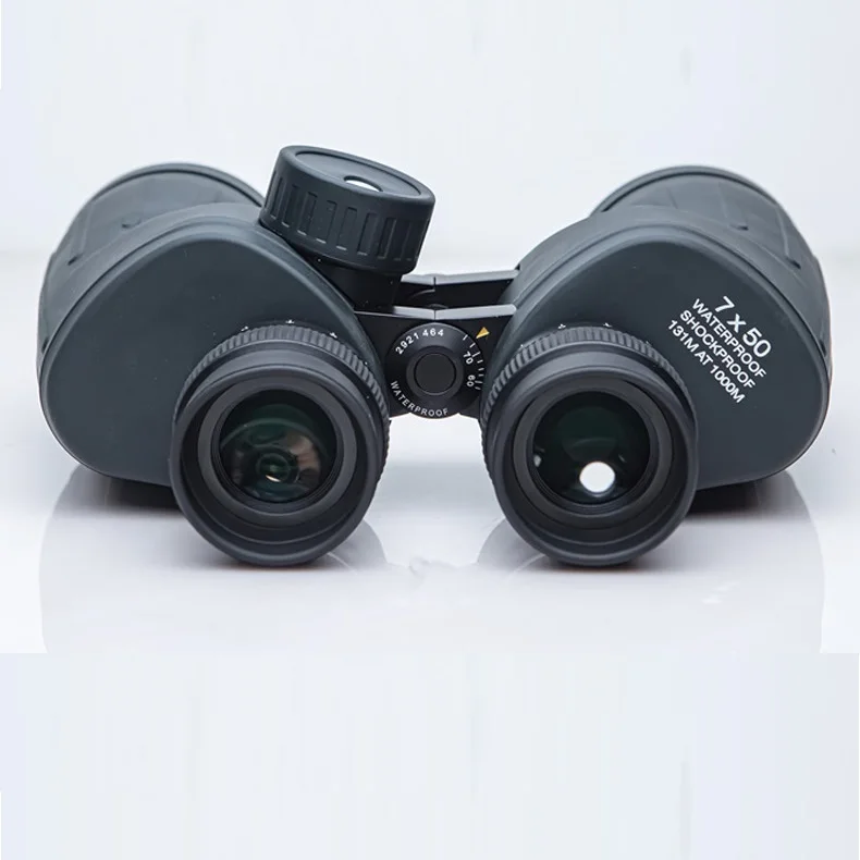 Binóculo tático marinho 7x50mm com bússola e passageiros e retículo preenchido com nitrogênio, caixa de liga de magnésio à prova d'água