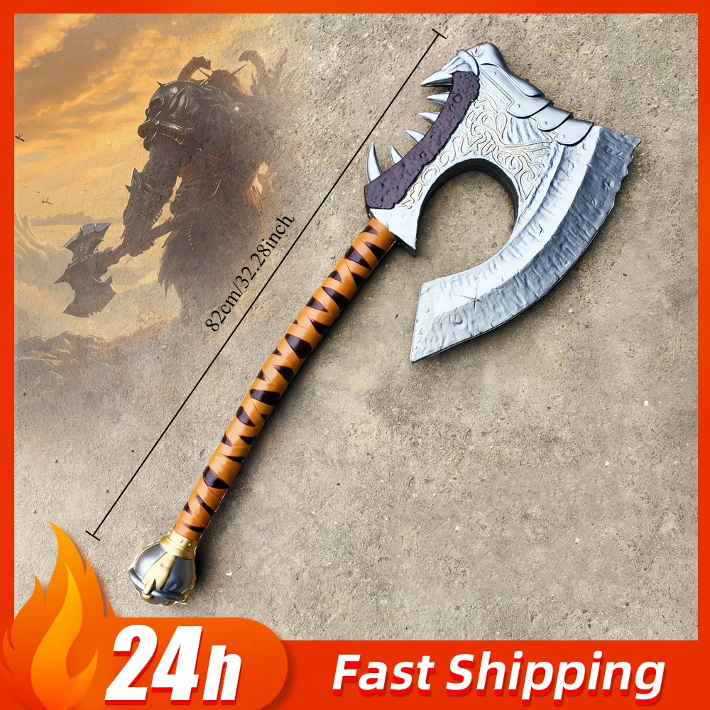 82cm Warcraft Gorehowl Battle Axe Replica weapons Model Game Peripheral Toy knife COS Safe Prop Collectible Ornament Boy Gift