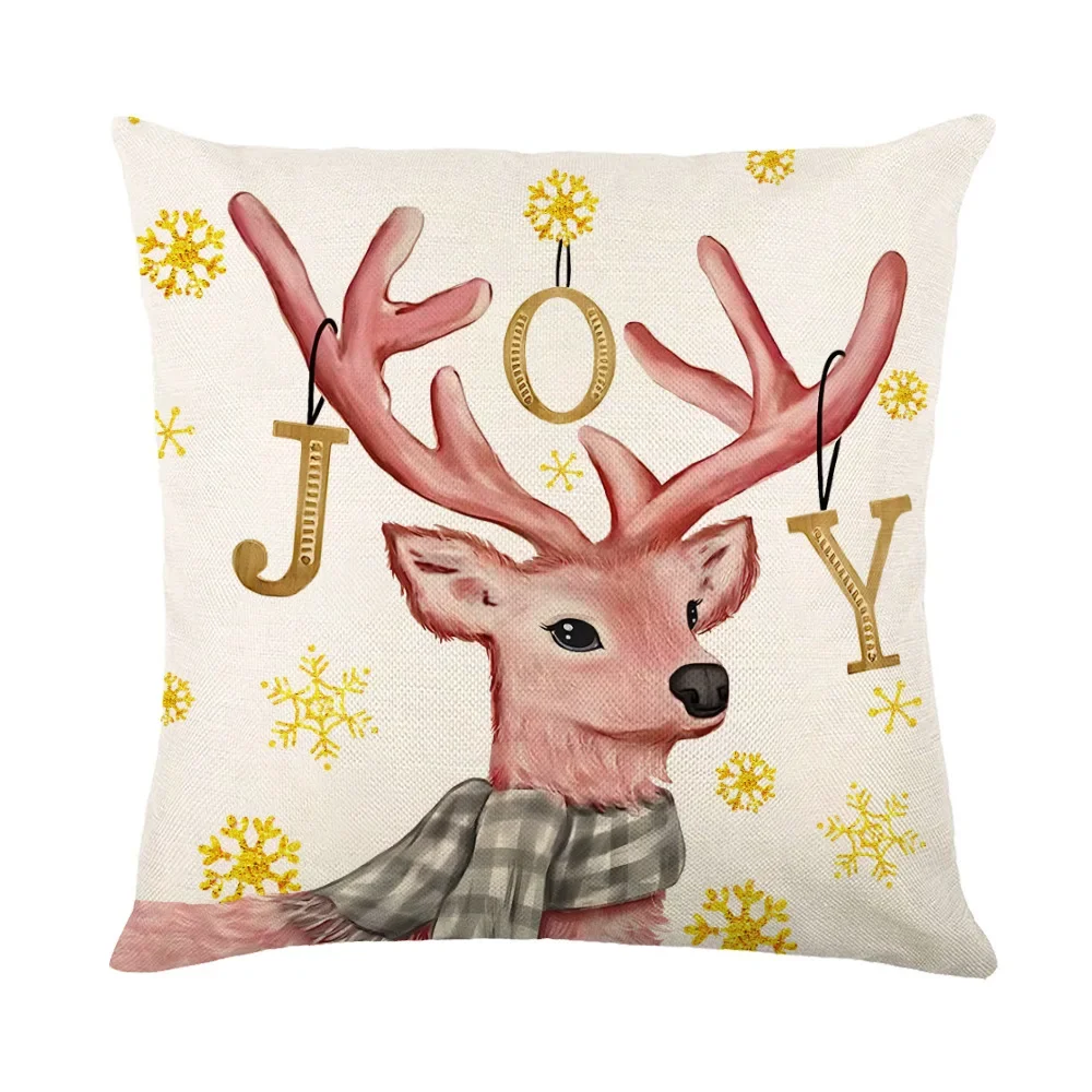 Pillow case Red Christmas Double-sided Printed Sofa 40x40 50x50 Headrest Backrest Chair Cushion Cover Fashion Custom Gift