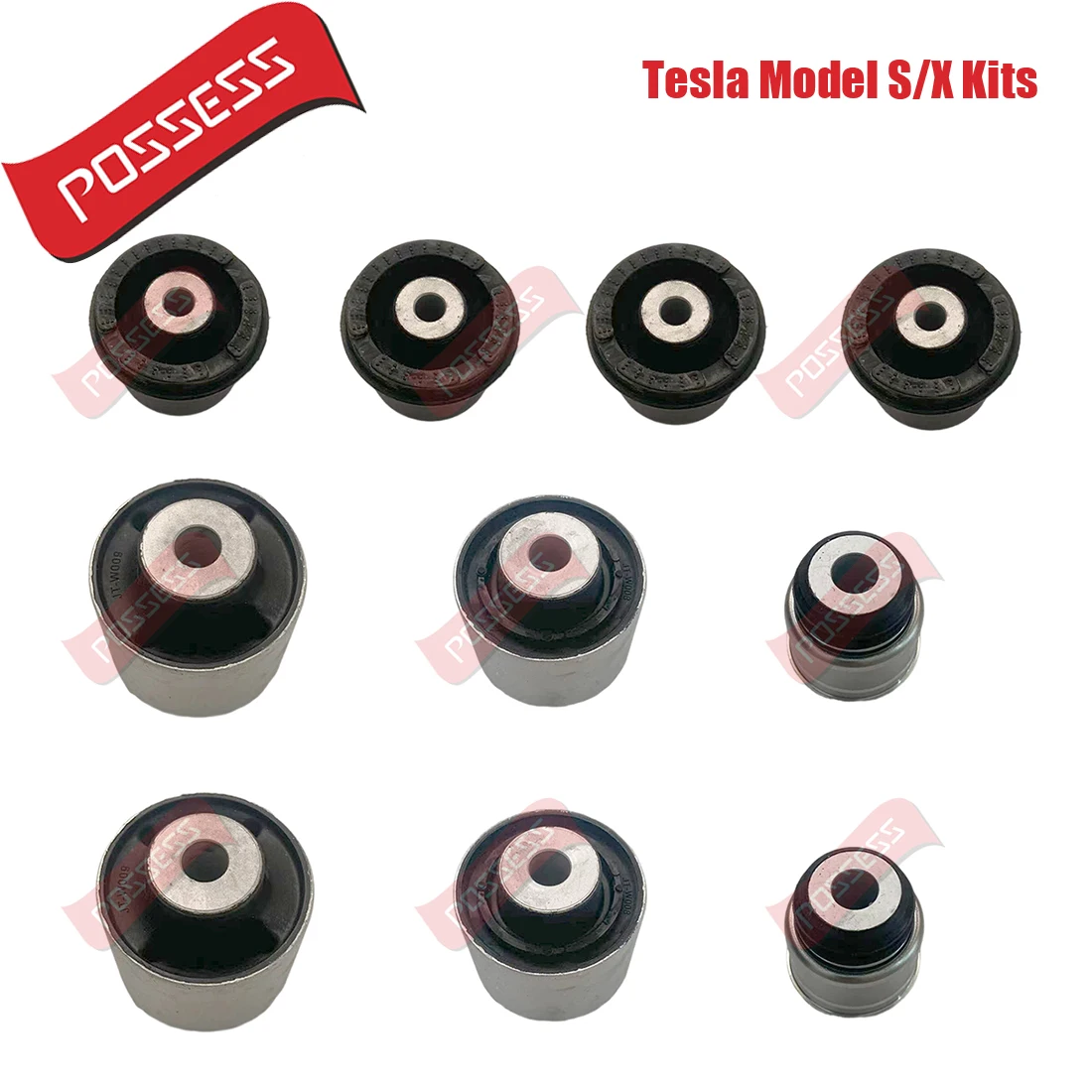 10 Pieces Front Suspension Control Arm Bushing Kits For Tesla Model S 5YJS 2012-/ Model X 5YJX 2015-/ 1027351-00-C