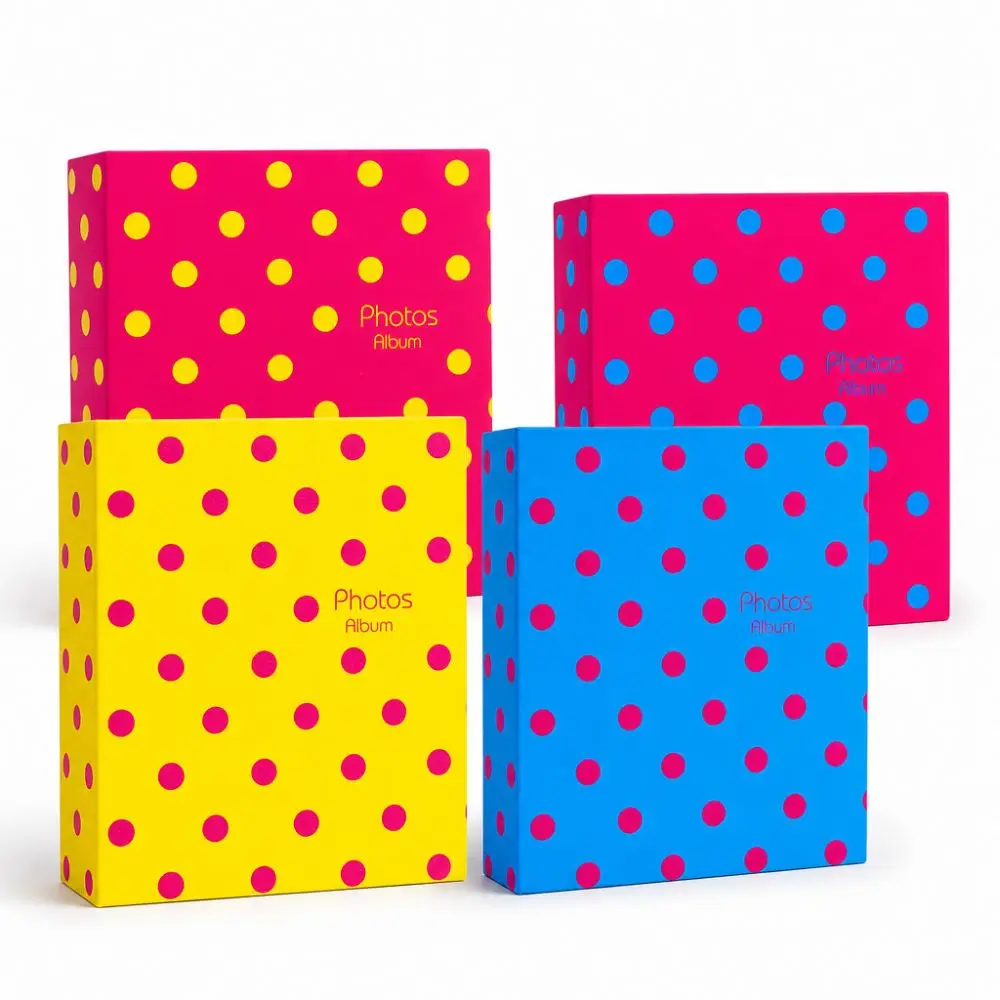 4R 6 Inch 100 Pockets Photo Album Laminated Cloth Cover Scrapbook Album Large Capacity Insert Pocket Slip-in Picture Albums
