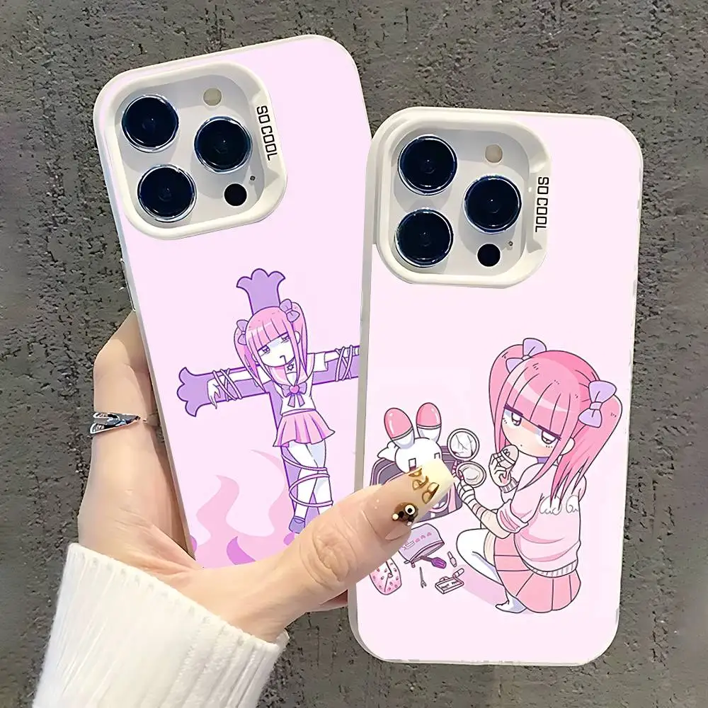 

Menhera Chan cute Phone Case For iPhone 17,16,13,12,11,15,14,Pro,Max,Plus,SE4,Air,Mini White IMD Matte