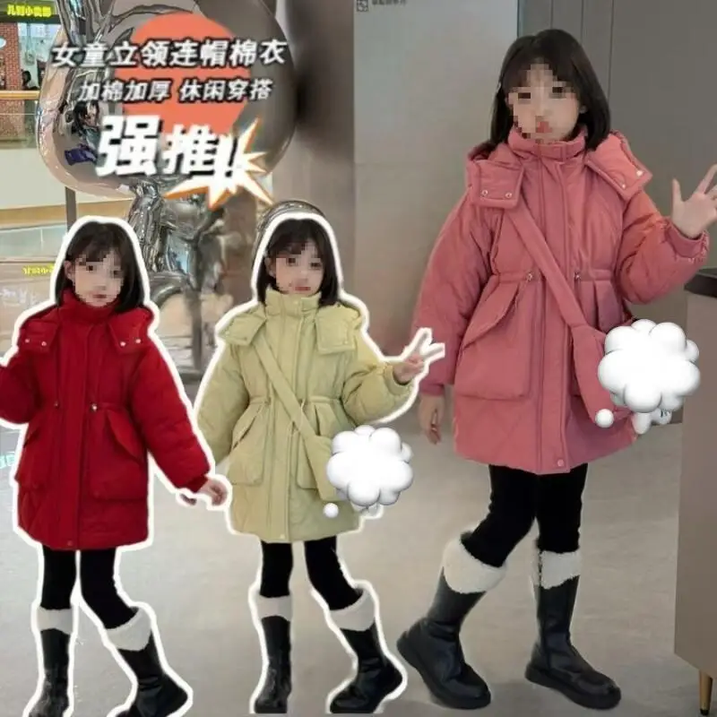 Kawaii Casual Coat Tops Fashion Children S Clothing Girls Winter Coat 2025 New Children Winter Clothes Thickenkeep Warm