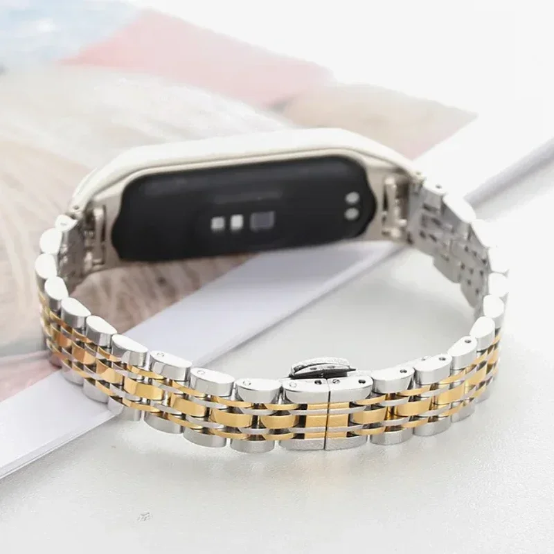 Luxury Stainless Steel Strap For Xiaomi 9 8 7 Mi Band 4 Metal Wristband For Xiaomi Watch Band Miband 6 5 Accessories Watch case