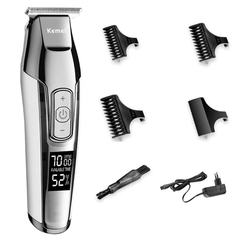 Kemei professional hair trimmer for men beard grooming hair clipper edge rechargeable electric hair cutting machine barber