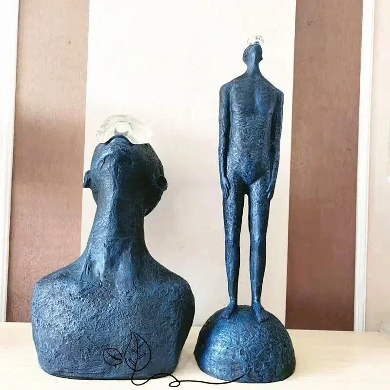 

Minimalist Water Drop Character Resins Sculpture Living Room Desk Decoration Ornaments Abstract Figures Statue Modern Home Decor