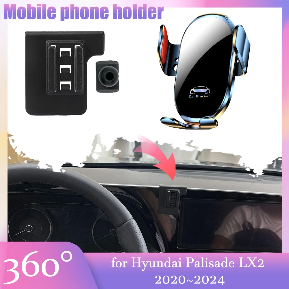 Car Mobile Phone Holder for Hyundai Palisade LX2 2020~2024 2021 2022 Air Vent Cell Clip GPS Tray Support Base Accessories iPhone