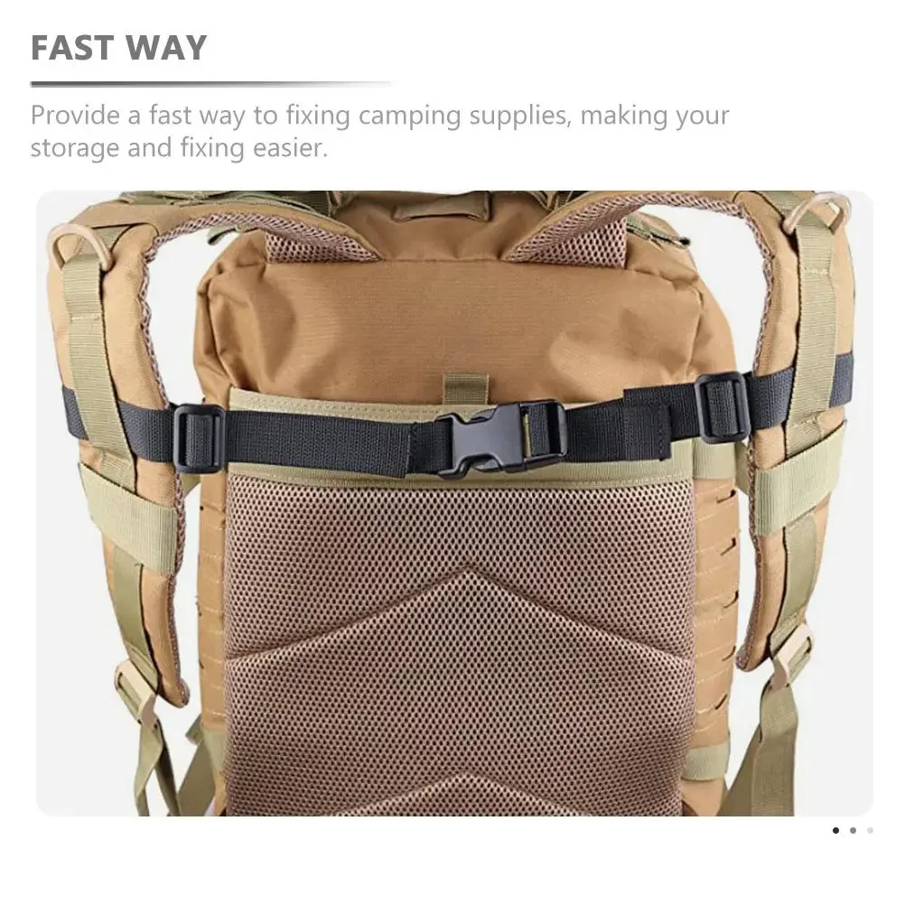 Adjustable Backpack Chest Strap Harness Shoulder Fixing Strap for Outdoor Camping Tactical Bags Travel Gear Accessories 1Pc