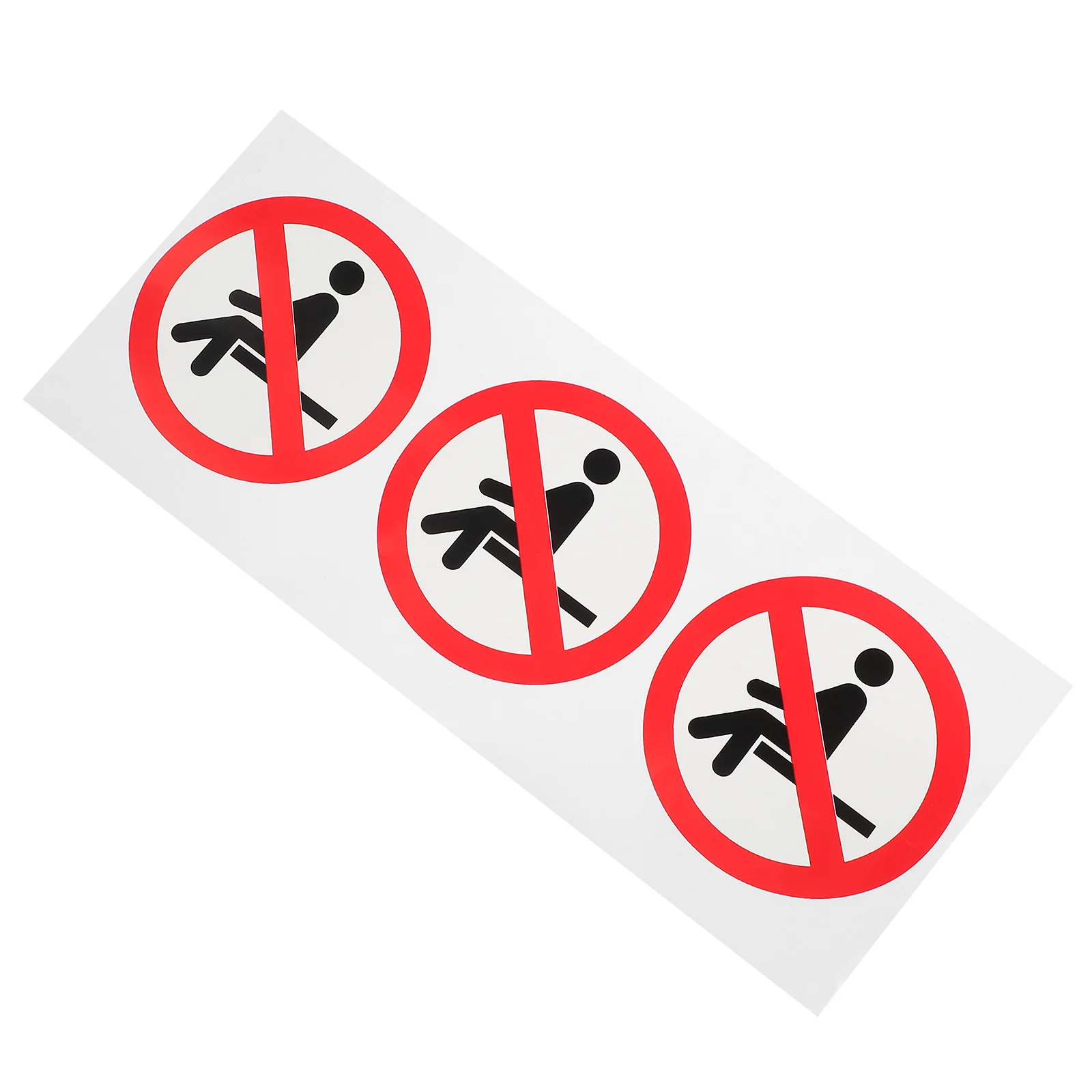 3Pcs Warning Stickers Durable PVC Here Safety Labels Self-Adhesive for Here Signs