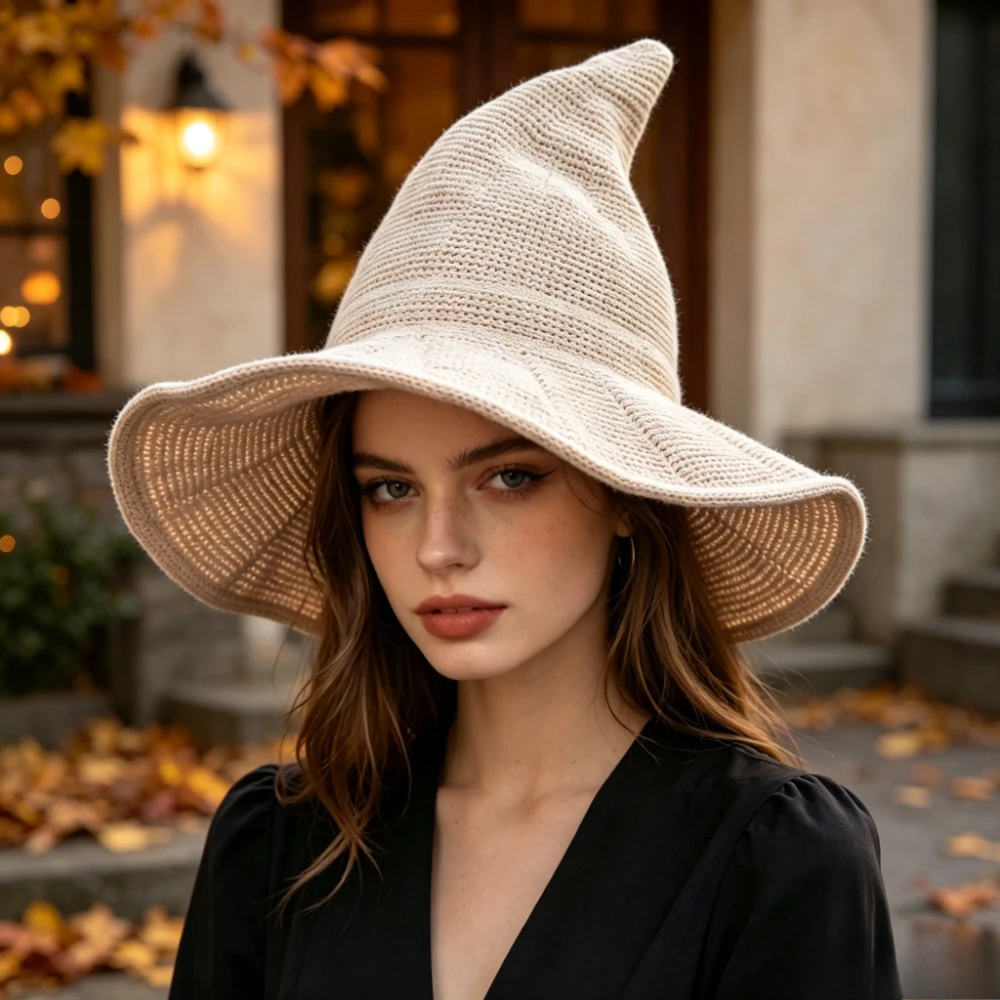 Halloween witch hat, costume hat, Halloween party hat, mature lady-style magic hat, Halloween gift