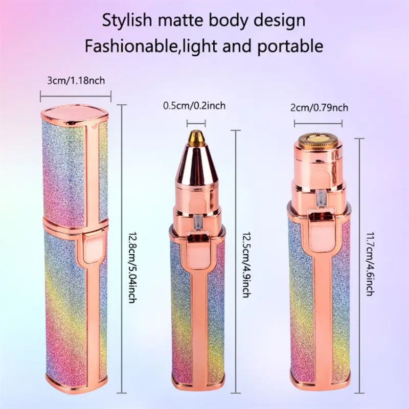 Electric Eyebrow Trimmer Epilator Face Brow Hair Remover For Female Painless Safety USB Charging Hair Remover For All Body Use