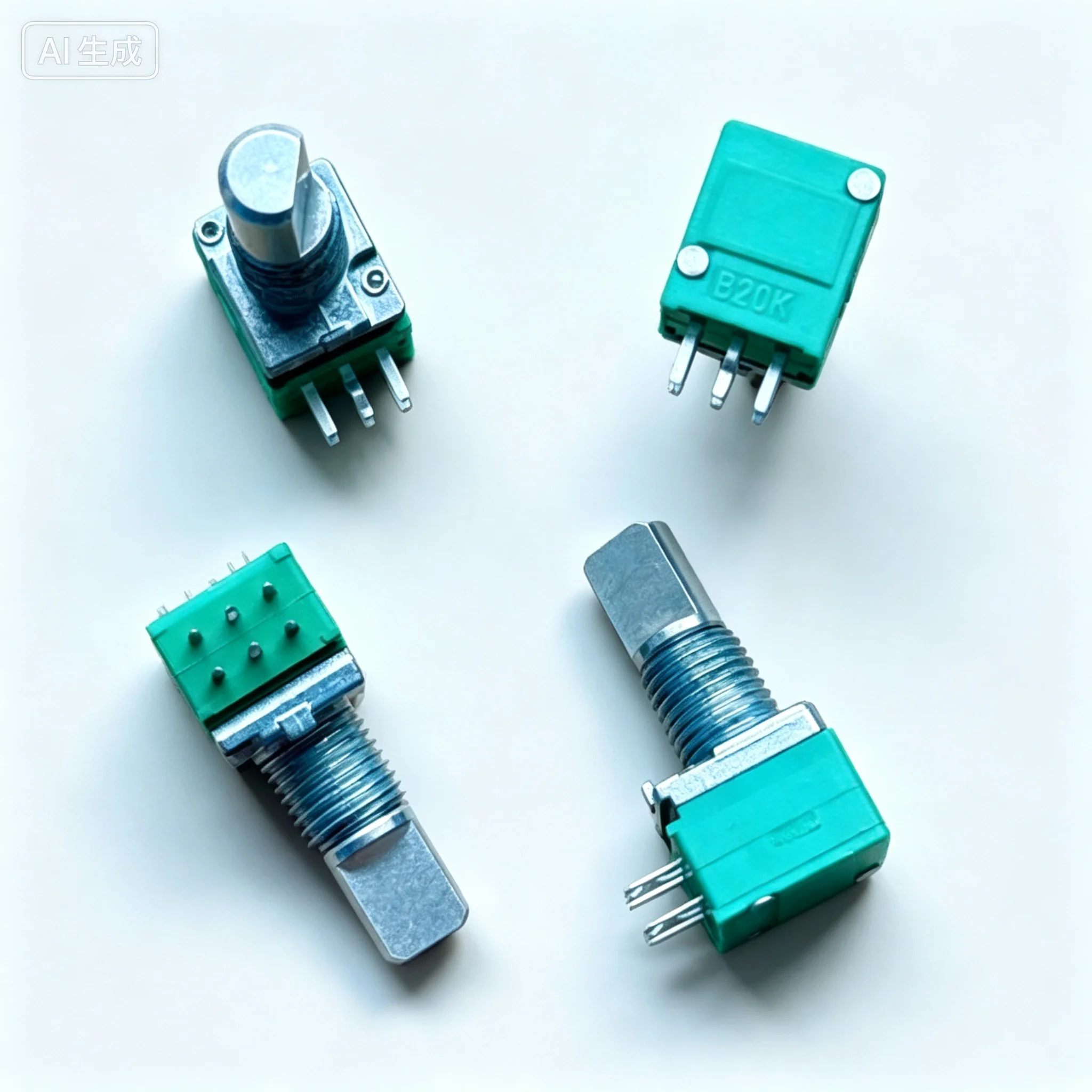 for 09 Type Dual 6 Pin Potentiometer B20K B203 D-Shaft Shaft 15MM