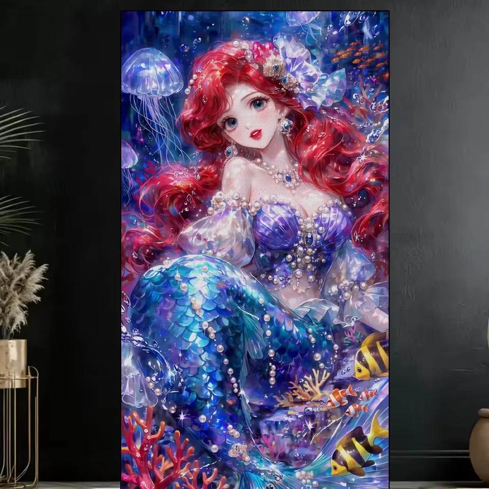 Mermaid Princess DIY Diamond Painting New 2026 Full Square Round Diamond Mosaic Embroidery New 2026 Figures Home Decor Big Size
