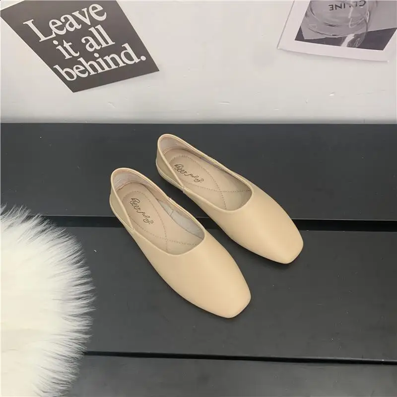 Round Toe Retro Woman Shoes Shallow Mouth Female Footwear Soft Casual Sneaker Slip-on Dress Grandma Slip On Moccasin Summer New