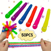 10/30/50Pcs Mini Colorful Soft Caterpillars Kids Birthday Party Supplies Pinata Fillers Halloween Decora Classroom Prize Gifts