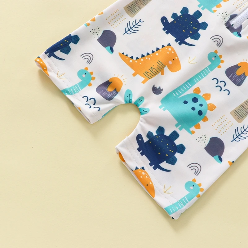 Kids Dinosaur Print Swimsuit for 0-4 Years 4