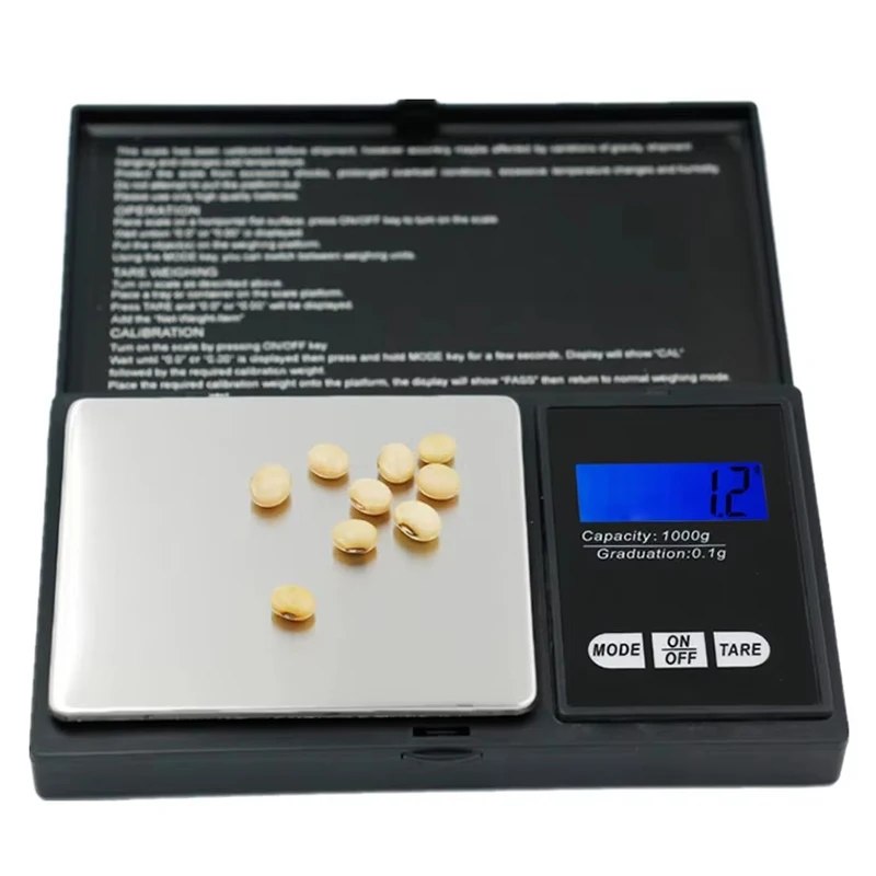 Portable Electronic Scales Jewelry Gold Gram Weight Balance Jewelry Electronic Scales 1000g 0.1g/200g 0.01g/500g 0.01g