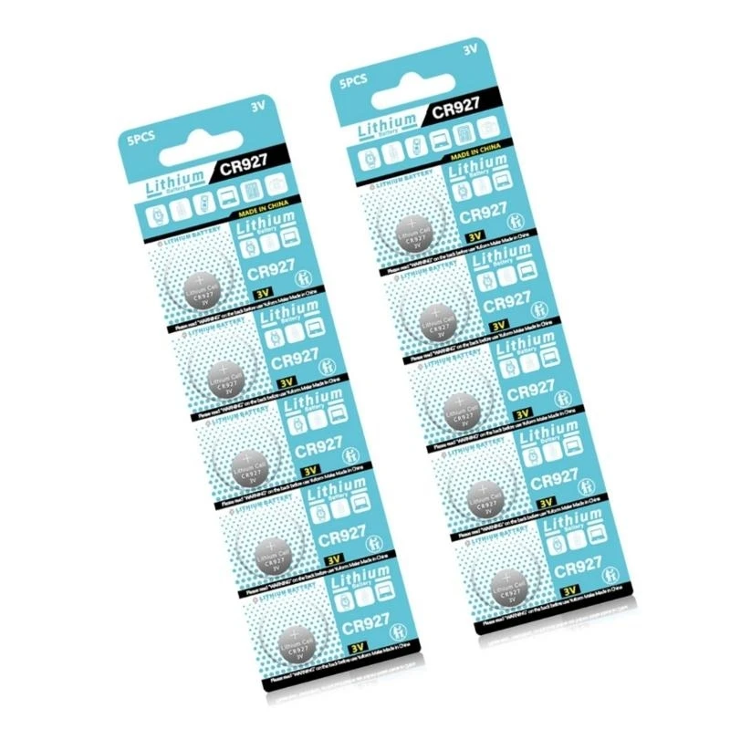 10pcs CR927 Button Cell Batteries 3V DL927 BR927 KL927 Coin Cell Battery for Watch, Remote Controls, Calculators 