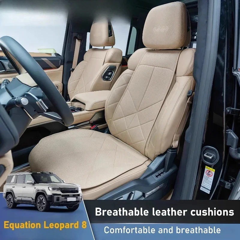 

For BYD Formula Leopard 8 Car Seat Cover Four Seasons Breathable Leather Seat Cushion Front Middle Rear Row Seat Cushions