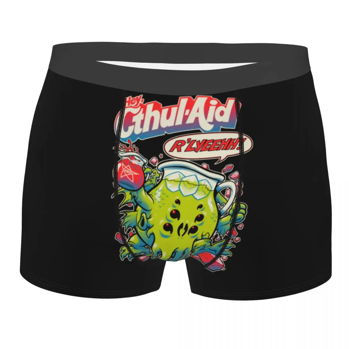 Custom Cute Cthulhu Underwear Male Print Lovely Cartoon Boxer Briefs Shorts Panties Breathable Underpants