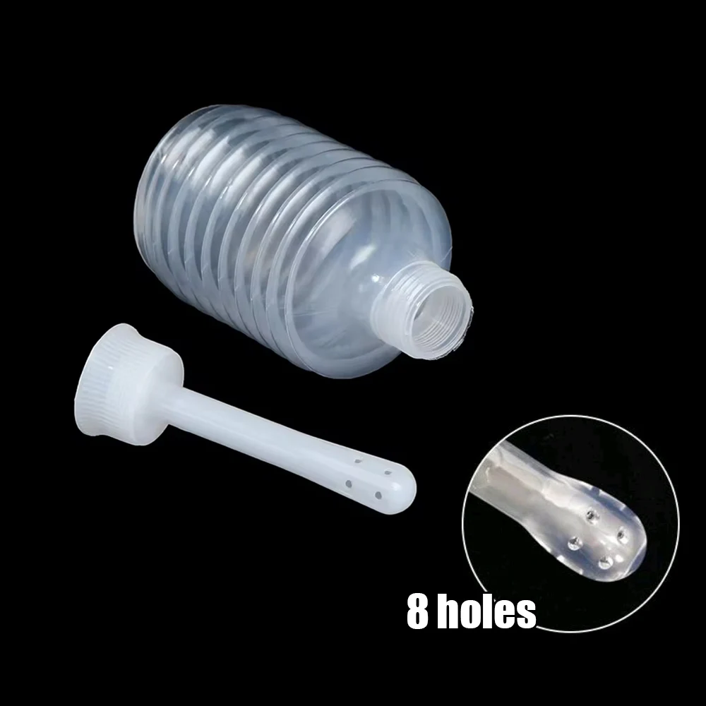 10Pcs 200ml Disposable Anal & Vaginal Bulb Douche Irrigator Enema Rectal Syringe Cleaner for Women Personal Hygiene 8 Holes