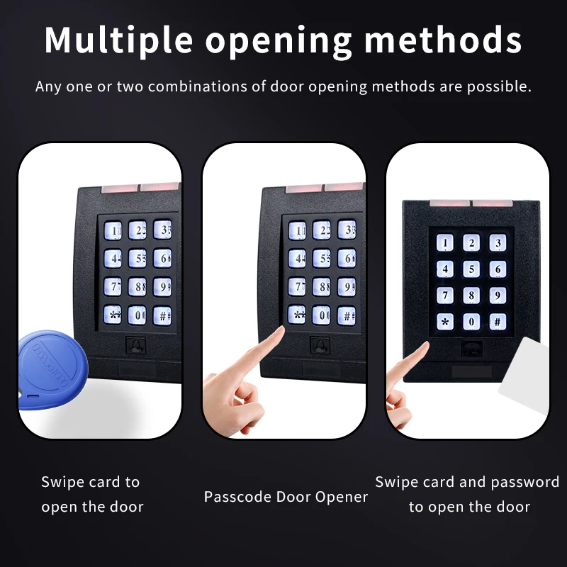 13.56Mhz IC Access Control Keypads, Proximity NFC RFID Card Reader, Supports Wiegand 26/34, RS232, RS485, UART TTL Format