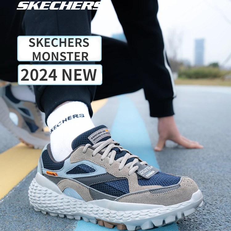 Skechers, zapatos informales para hombre, Monster AIR-COOLED Memory Foam 2021, nuevas zapatillas deportivas antideslizantes resistentes al desgaste para hombre, zapatos deportivos para hombre