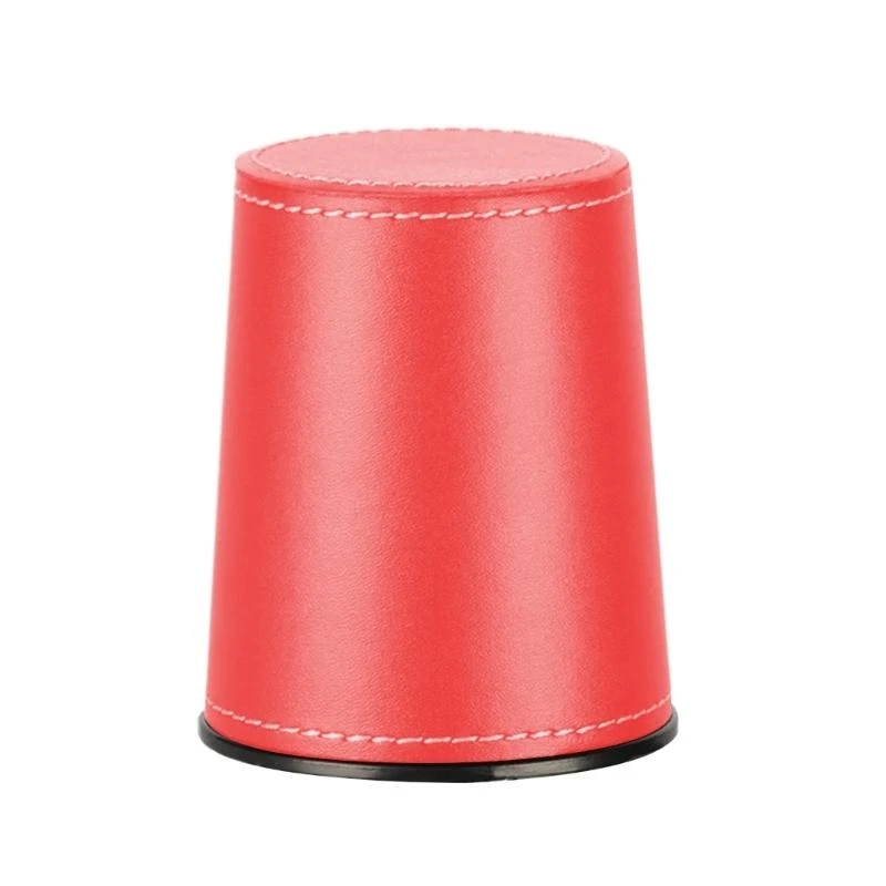 

Fashion PU Leather Dices Cup Flannel Interior Dices Shaker Cup Quiet Shaker Cup Pubs Dices Supplies Easy to Use
