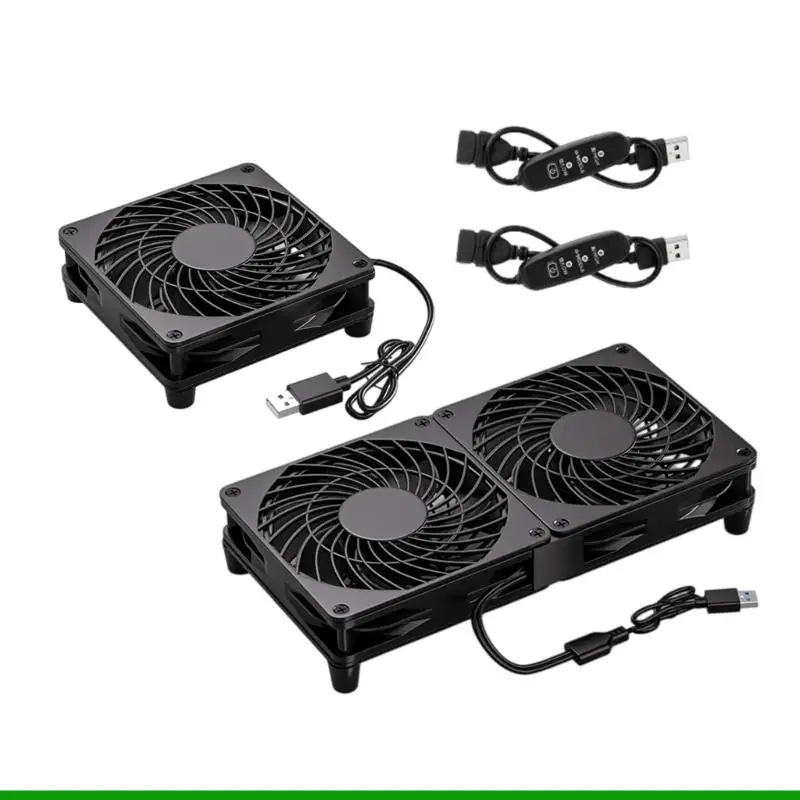 U55C 120MM USB Fan 5V Brushless Cooling Fan with 3 Speed Switcher 120MM for Router