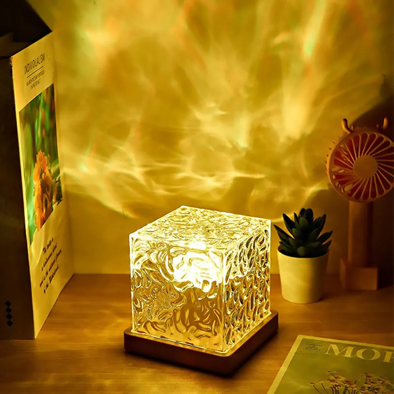 

Meyuge Wave Lighting LED Rotating Lighting Night Light Rubik's Cube Indoor Lighting Bedtime Light Water Oil Light Party Decorati