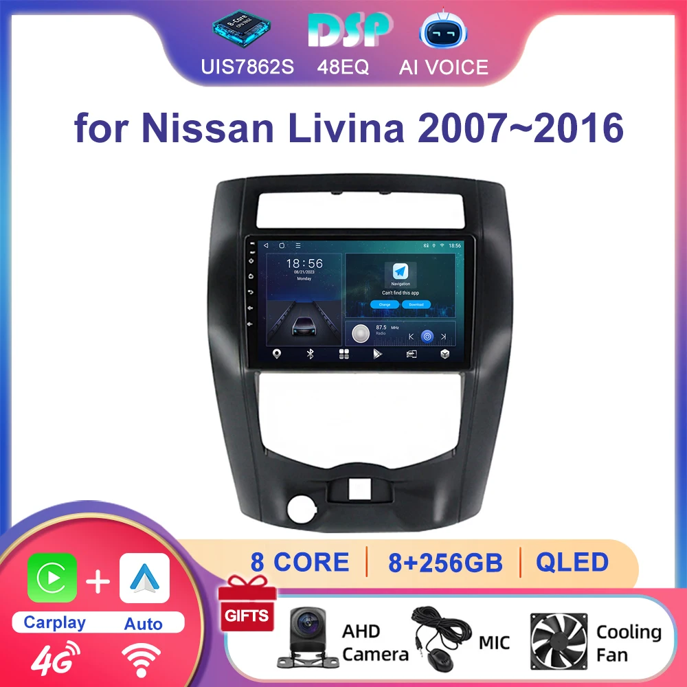 

10'' GPS BT RDS WIFI Android Car Stereo Autoradio Multimedia Carplay Touch Screen Car Radio Player for Nissan Livina 2007~2016