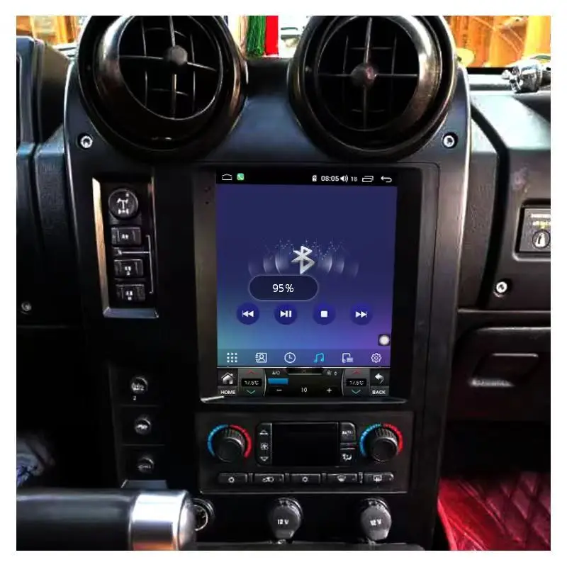 8G+256GB For Hummer H2 2004-2009 Car Radio Tesla Screen Video Bluetooth Stereo Automotive Multimedia Players GPS DSP Carplay