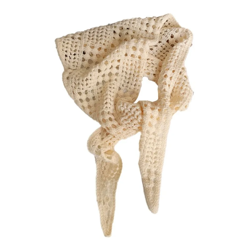 Fascia da smoking Sciarpa a triangolo lavorata a maglia cava Balletcore Scialle Grembiule Avvolgente Cinghie per cravatta Sciarpe Sciarpa per anca Estate