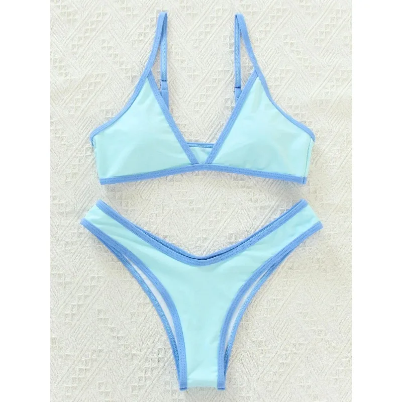 Sexy Bikini  Swimsuit Women Swimwear Beachwear Female Bathing Suit Patchwork Basic Bikini set 2 piece Push-up Swim Suits
