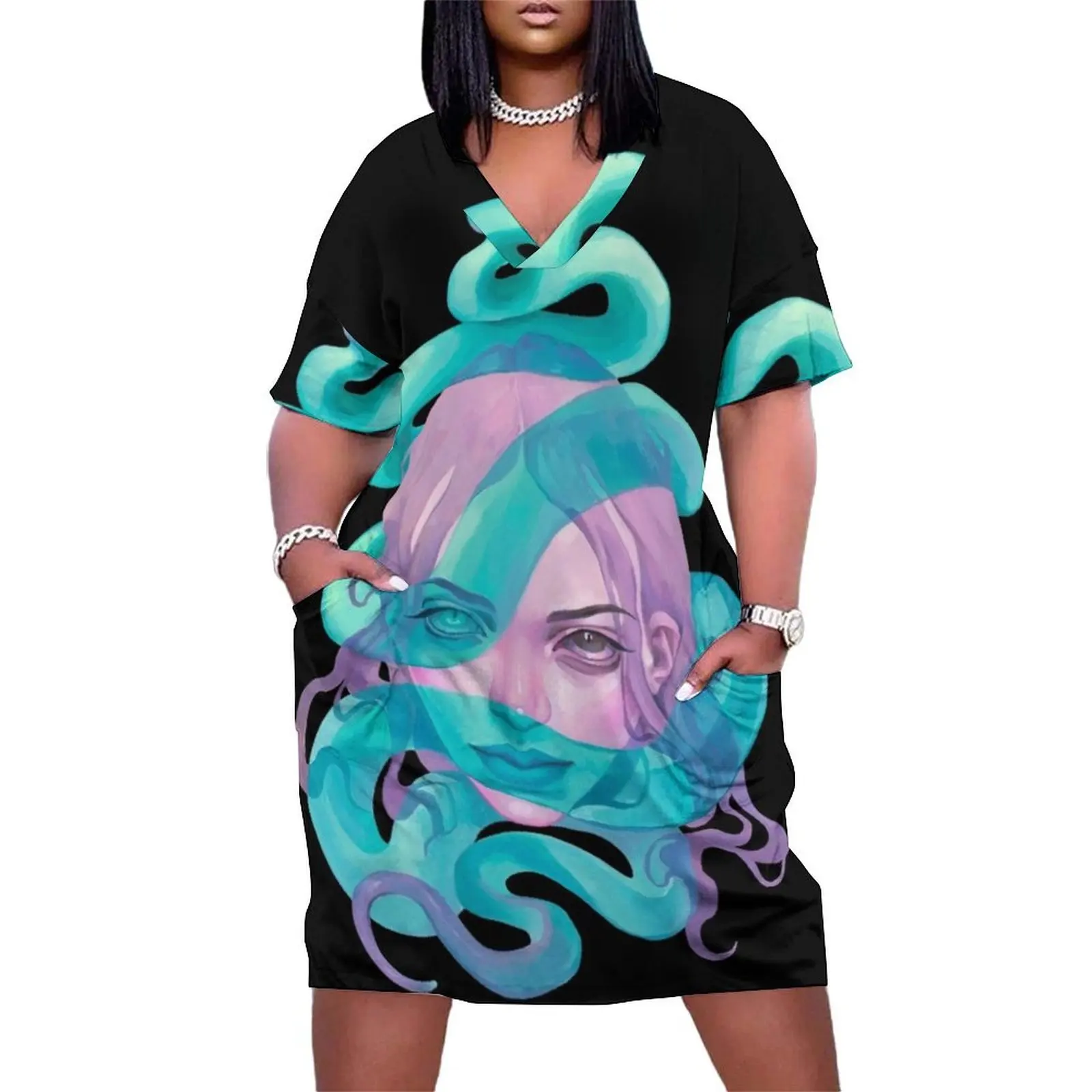 

Trickster Loose Pocket Dress Dress vintage women's summer clothing 2025 summer dress woman 2025 trendy