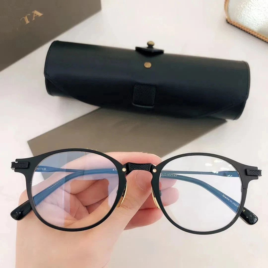 

Original Factory For DIYTA DT UNITED DRX-2078 With Brand Box Leisure Clear Lenses Classic Black Alloy Frame Men Women Sunglasses