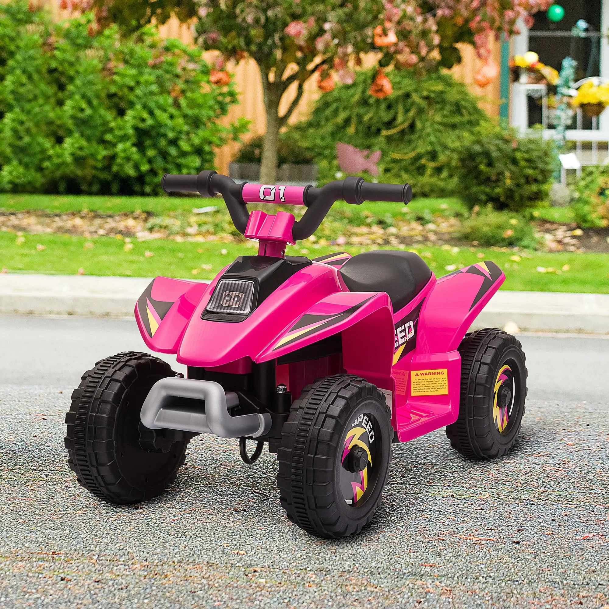 

Pink 6V Kids Ride on ATV Car Electric Toy Vehicle for Toddlers 18 36 Months Outdoor Battery Powered Motor Rechargeable Wheels