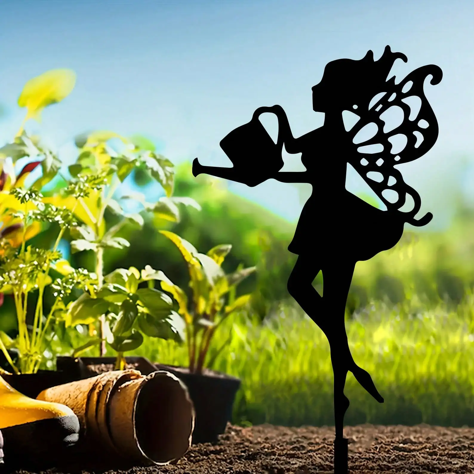 

A Fantasy-Style Iron Garden Ornament, Suitable for Outdoor And Indoor Decoration, No Electricity Required.