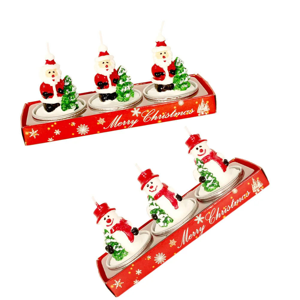 3 stuks kerstparaffine decoratief voor kerstfeest tafeldecoratie festivalbenodigdheden dinerbenodigdheden